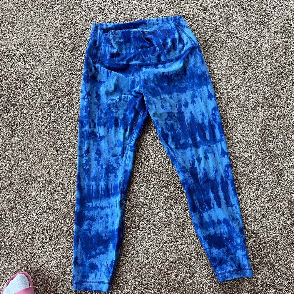 lululemon athletica Blue Tie-Dye Leggings